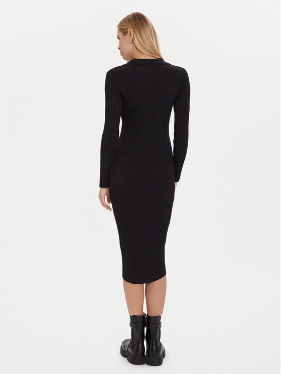 Morgan Morgan Sukienka dzianinowa 252-RMEXAS Czarny Slim Fit