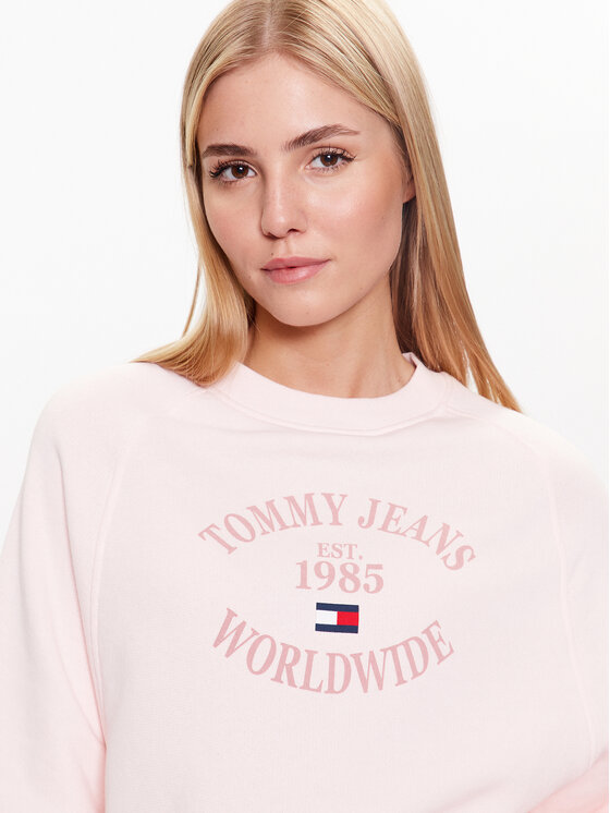 Tommy Jeans Tommy Jeans Pulóver DW0DW16137 Rózsaszín Relaxed Fit