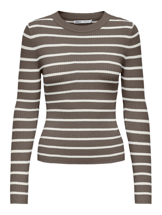 ONLY ONLY Svetr Louisa 15344579 Hnědá Slim Fit