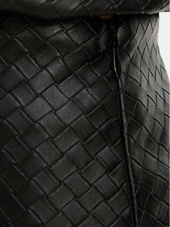 Guess Guess Φούστα από απομίμηση δέρματος W6BD06 W4056 Μαύρο Regular Fit