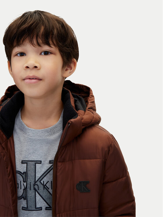 Calvin Klein Calvin Klein Зимно яке LVCKTJM16B Кафяв Regular Fit