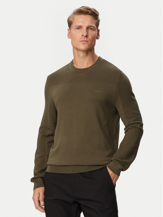 BOSS BOSS Светр Momentum-X Cn 50547507 Хакі Regular Fit