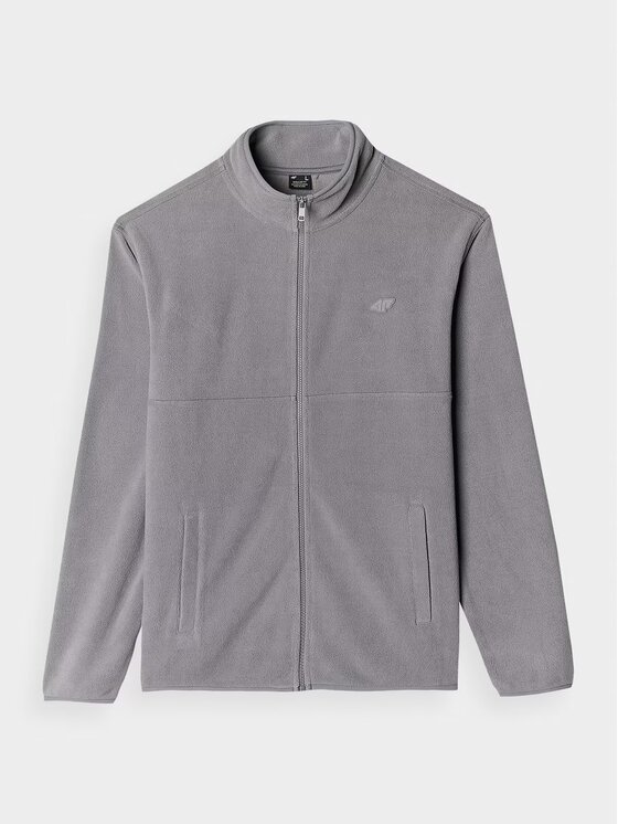4F 4F Fleecová mikina 4FWMM00TFLEM316-25S Sivá Regular Fit