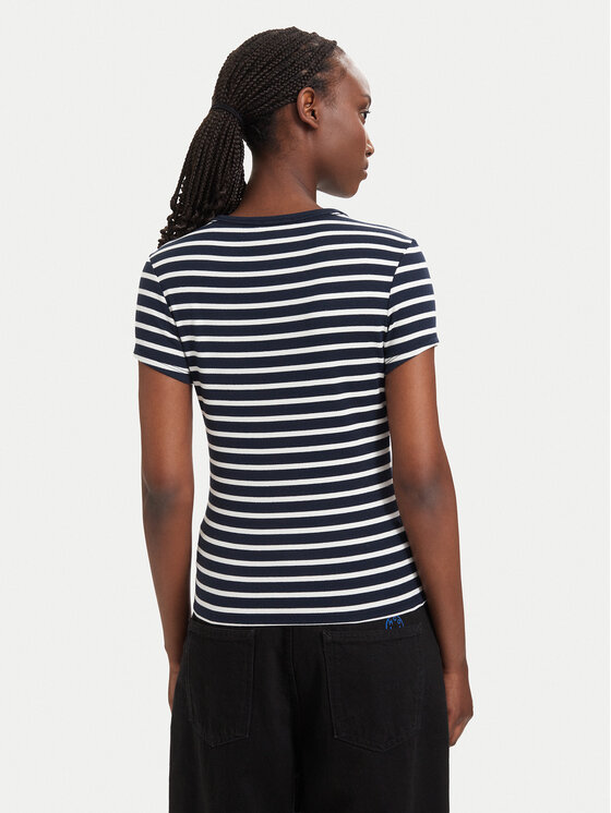 Tommy Jeans Tommy Jeans T-Shirt DW0DW17383 Tmavomodrá Regular Fit