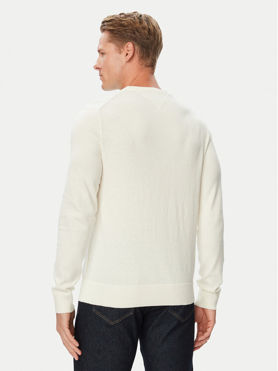 Tommy Hilfiger Tommy Hilfiger Πουλόβερ MW0MW28046 Κρεμ Regular Fit