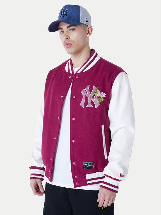 New Era New Era Bunda bomber Yankees MLB Floral 60596333 Bordó Regular Fit