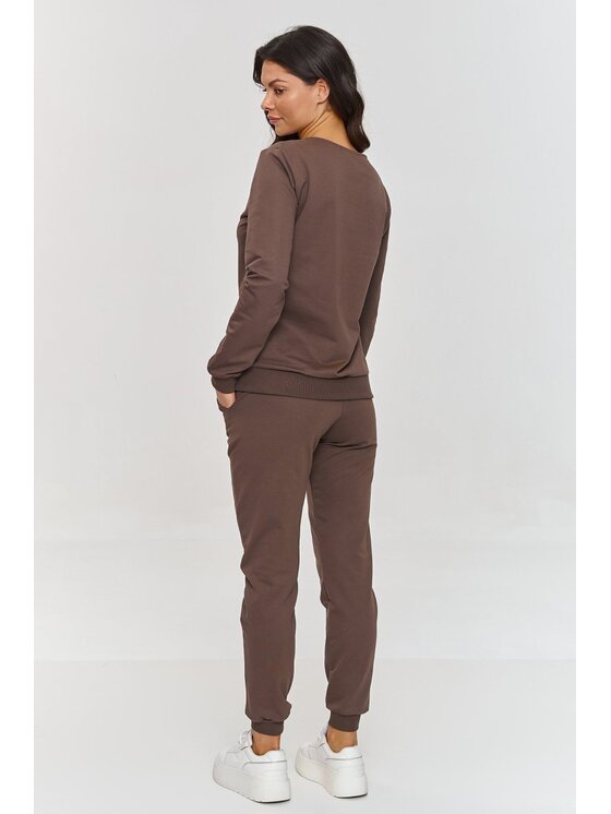 Makadamia Makadamia Komplet dresowy m868 Brązowy Regular Fit