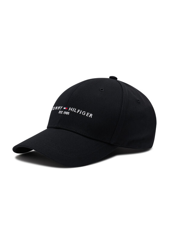 Tommy Hilfiger Cepure ar nagu Th Established Cap AM0AM07352 Melns