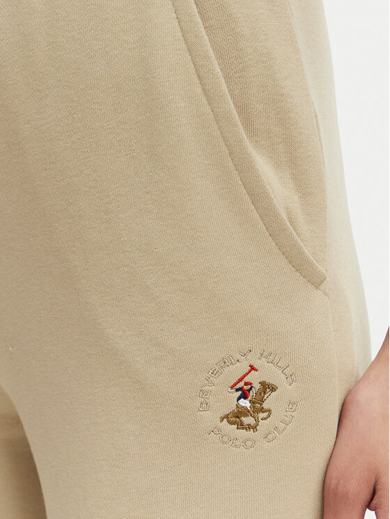 Beverly Hills Polo Club Beverly Hills Polo Club Spodnie dresowe P-SS26W-TF546550 Beżowy Regular Fit