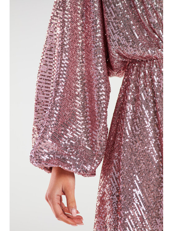 Awama Awama Večerní šaty A485 Růžová