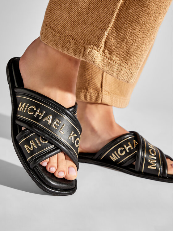 MICHAEL Michael Kors Παντόφλες Gideon Slide 40T2GDFA1L Μαύρο