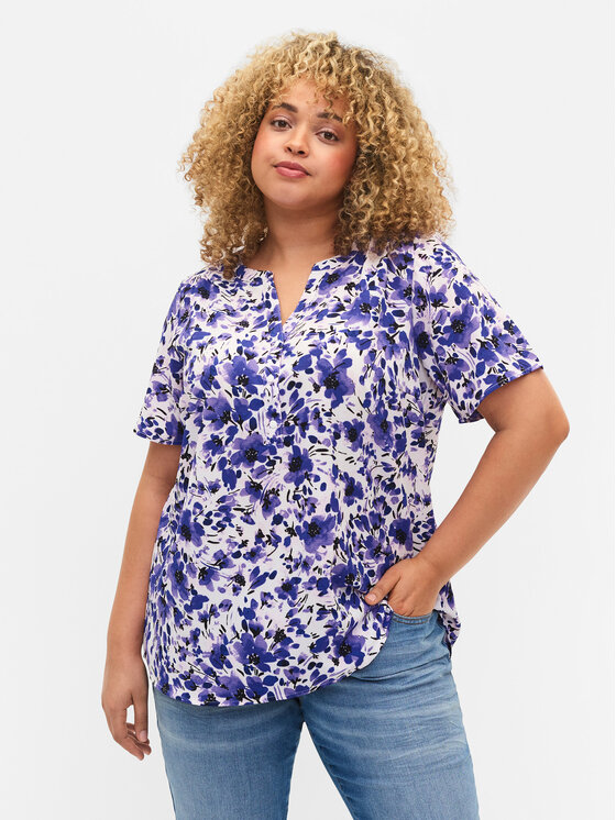 Zizzi Blūze CA02310O Violets Regular Fit