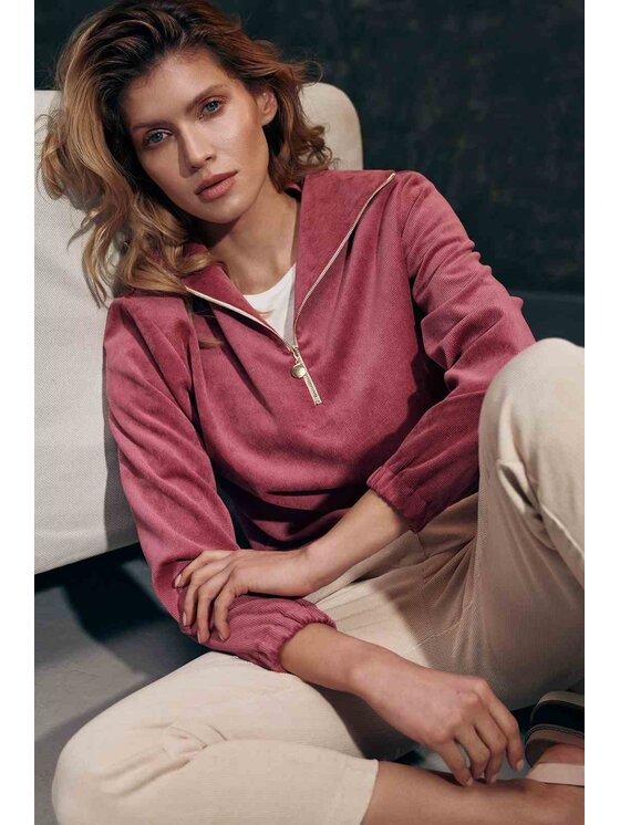 FIGL FIGL Bluza M741 Różowy Loose Fit