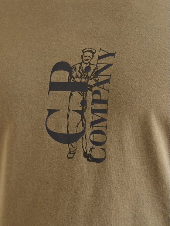C.P. Company C.P. Company T-shirt 20CMTS084A005100W Verde Regular Fit