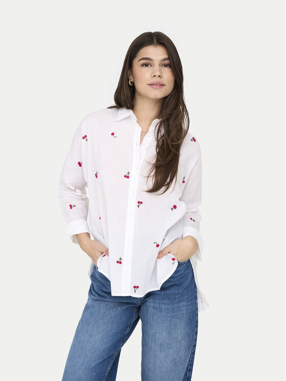 ONLY ONLY Koszula 15283743 Biały Box Fit
