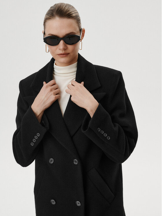 MARI PRETI MARI PRETI Cappotto Caldessa Nero Regular Fit