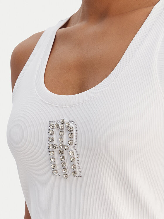 Fracomina Fracomina Top FP26ST2003J42701 Bijela Slim Fit