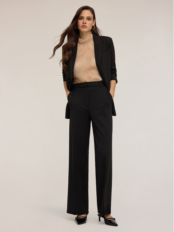 Motivi Motivi Pantaloni di tessuto P092Q004171N033 Nero Over Fit