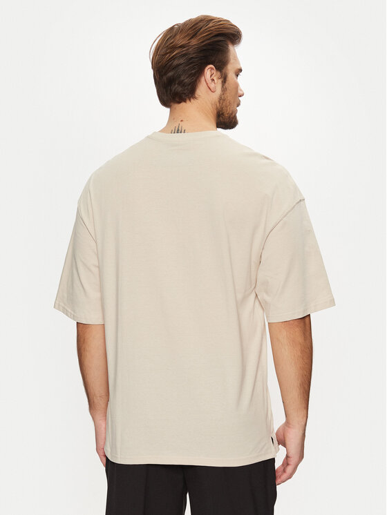 Jack&Jones Jack&Jones Tričko Charge 12259975 Béžová Oversize