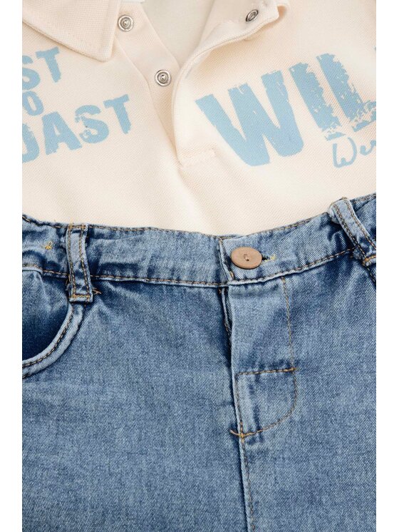 Coccodrillo Coccodrillo Komplet t-shirt i spodenki WC5117305XBK-022 Kolorowy Regular Fit
