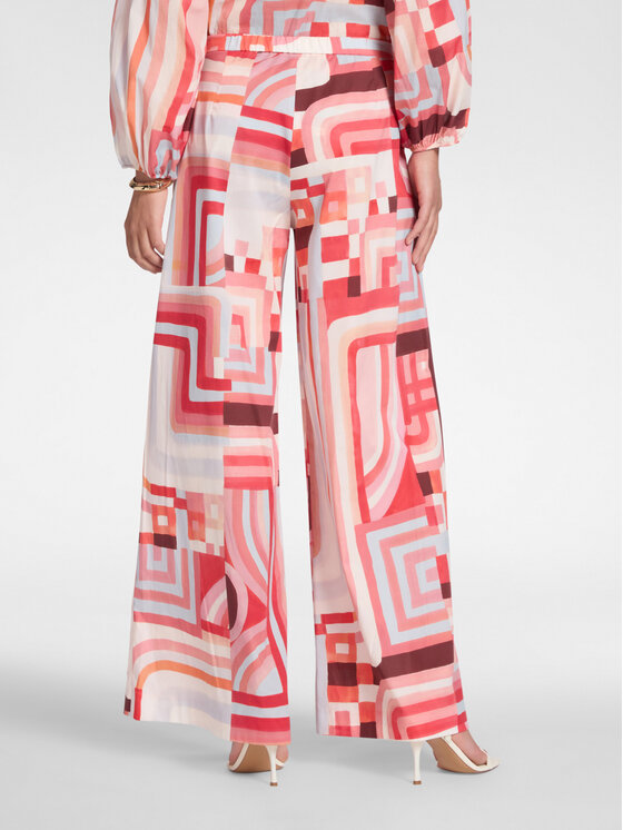 Elena Mirò Elena Mirò Pantaloni di tessuto P194P300502N041 Rosso Over Fit
