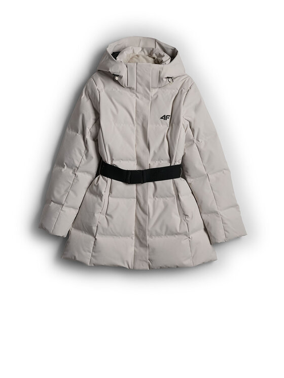 4F 4F Kurtka puchowa CITY JACKETS Szary jasny Slim Fit