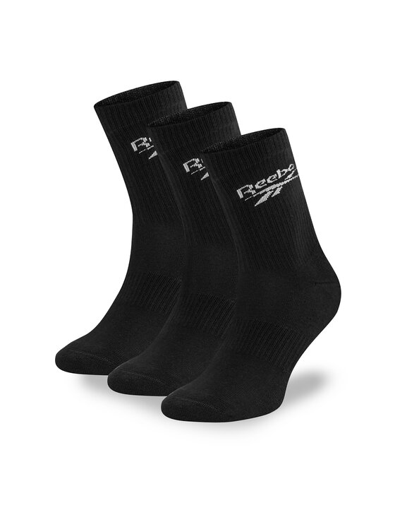 Reebok Reebok Σετ 3 ζευγάρια ψηλές κάλτσες unisex R0452-SS24 (3-pack) Μαύρο