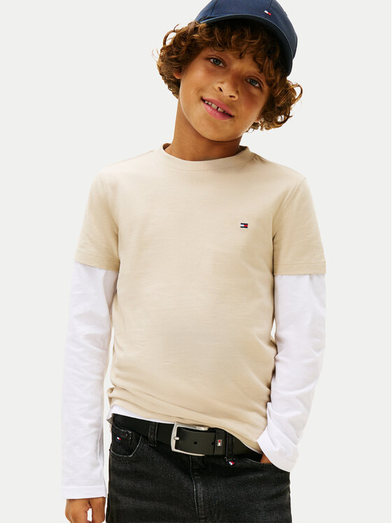 Tommy Hilfiger Tommy Hilfiger Tricou KB0KB06879 Bej Regular Fit