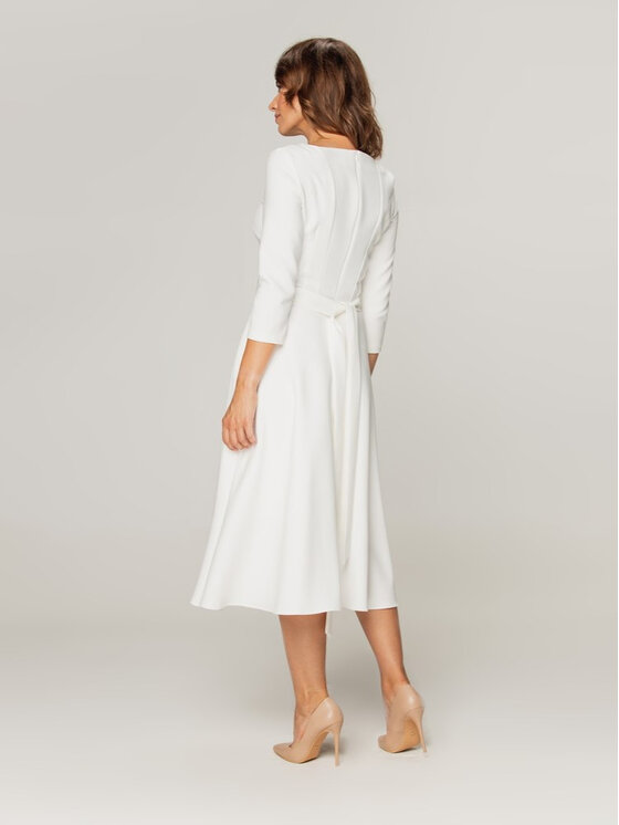 Willsoor Willsoor Sukienka koktajlowa 67349 Biały A-Line Fit