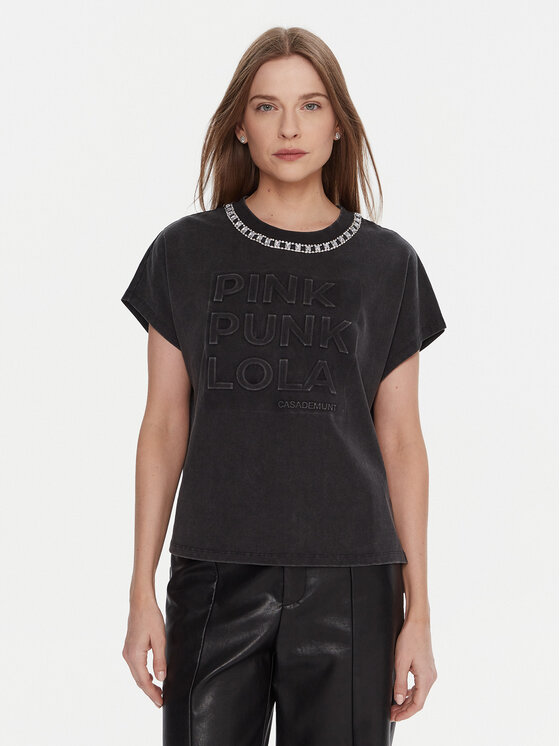 LOLA CASADEMUNT LOLA CASADEMUNT T-Shirt LF2515030 Šedá Loose Fit