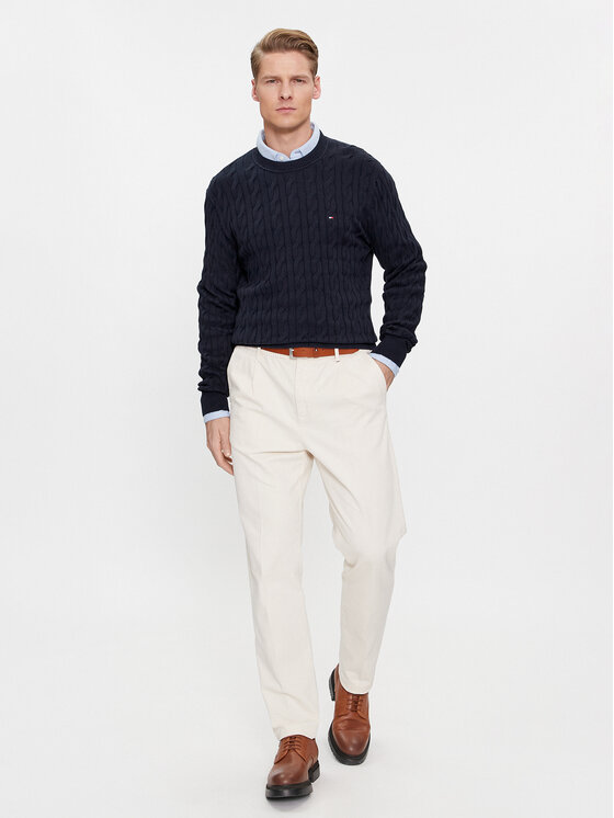 Tommy Hilfiger Tommy Hilfiger Džemper MW0MW33132 Tamnoplava Relaxed Fit