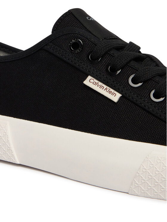 Calvin Klein Calvin Klein Tornacipő Vulc Low Lace Up Canvas HW0HW02975 Fekete