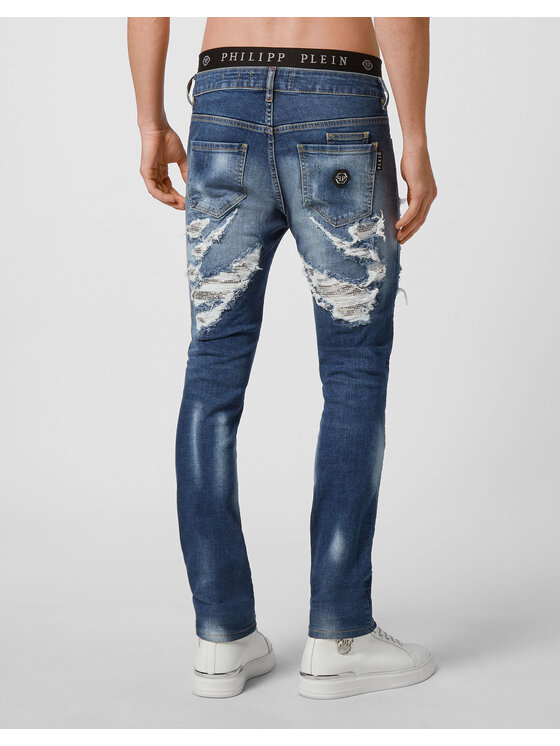 PHILIPP PLEIN PHILIPP PLEIN Džínsy 3297 Modrá Slim Fit