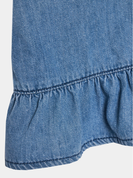 United Colors Of Benetton United Colors Of Benetton Jeans kratke hlače 4AD6C902L Modra Wide Leg