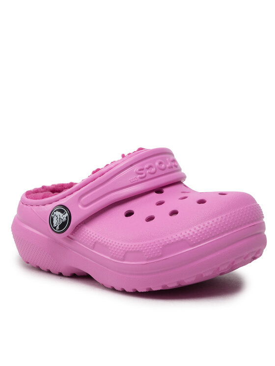 Crocs Crocs Natikači Classic Lined Clog T 207009 Roza