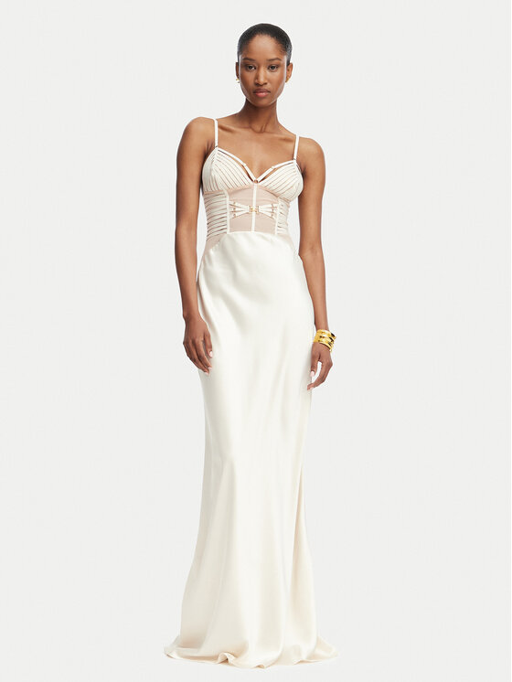 Elisabetta Franchi Elisabetta Franchi Вечірня сукня AB-R53-62E2-V760 Кремовий Slim Fit