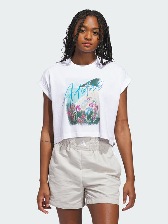 adidas adidas T-Shirt 158893 Biały Loose Fit