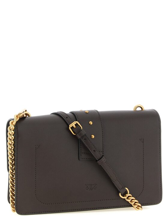 PINKO PINKO Torebka Brown Calfskin Crossbody Brązowy