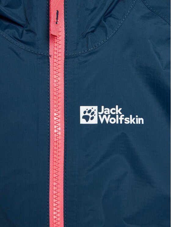 Jack Wolfskin Jack Wolfskin Kurtka przeciwdeszczowa Rainy Days 1604816 S Granatowy Regular Fit