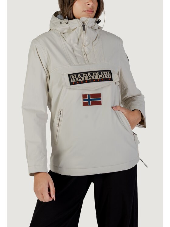 Napapijri Napapijri Μπουφάν δερμάτινο RAINFOREST W PKT 4 Μπεζ Egg Fit