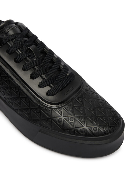Calvin Klein Calvin Klein Sneakersy Beasket Cup Oxf Lup Hf Aop Lth HM0HM02132 Czarny