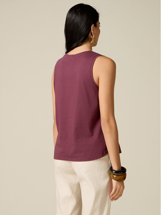 Oltre Oltre T-shirt G063J004518N022 Viola Regular Fit