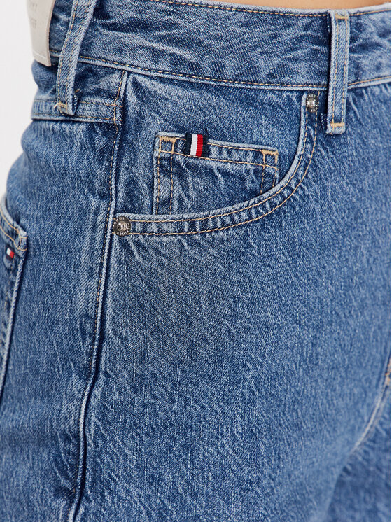 Tommy Hilfiger Tommy Hilfiger Jeans kratke hlače WW0WW38124 Modra Regular Fit