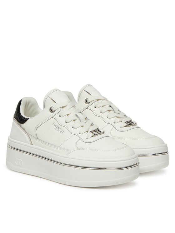 TWINSET TWINSET Sneakersy 251TCP014 Biały