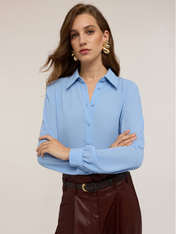 Motivi Motivi Camicia 5192Q200897N004 Turchese Regular Fit