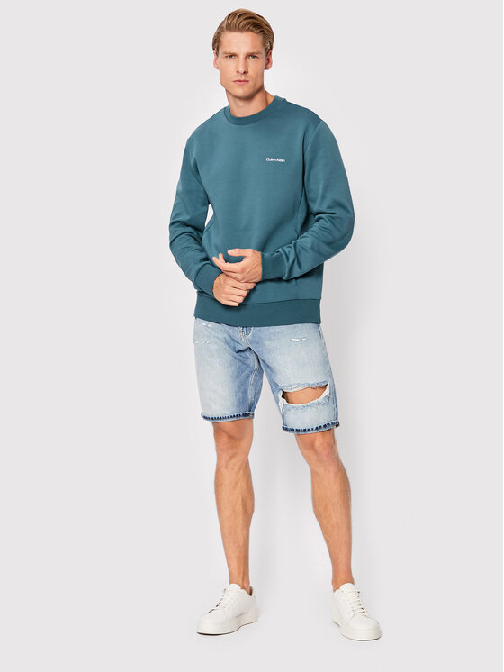 Felpa Micro Logo K10K109926 Blu Regular Fit