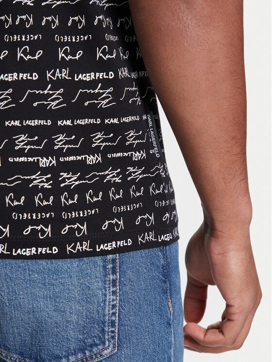 KARL LAGERFELD KARL LAGERFELD Tricou 755040 553225 Negru Regular Fit