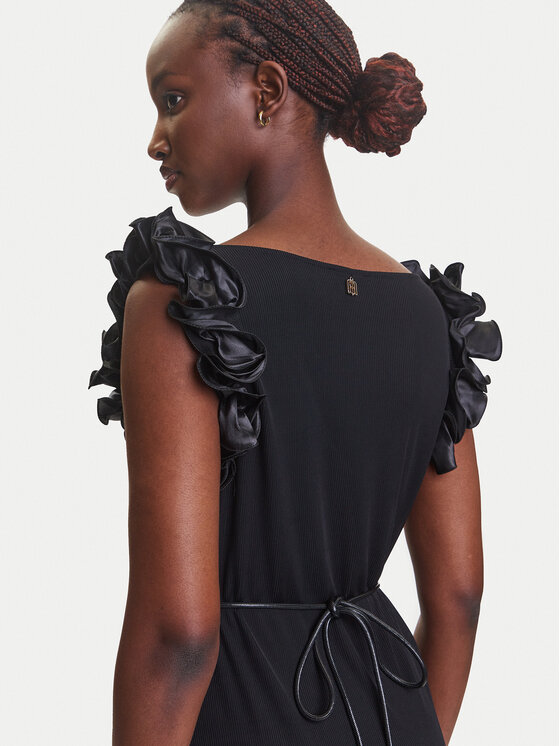 Fracomina Fracomina Rochie cocktail FR25SD3005J46301 Negru Regular Fit