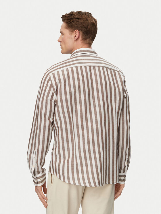 JOOP! JOOP! Koszula Pit1 30102693 Brązowy Slim Fit