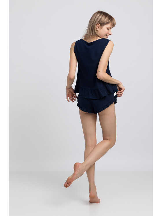LaLupa LaLupa Koszula nocna LA052 Granatowy Comfortable Fit